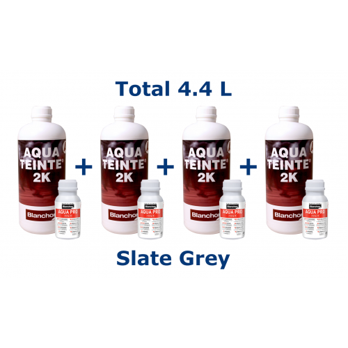 Blanchon AQUATEINTE® 2K (including hardener) 4.4 ltr (four 1.1 ltr cans) Slate Grey   05006181
